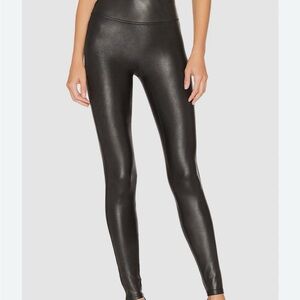 Spanx faux leather black leggings